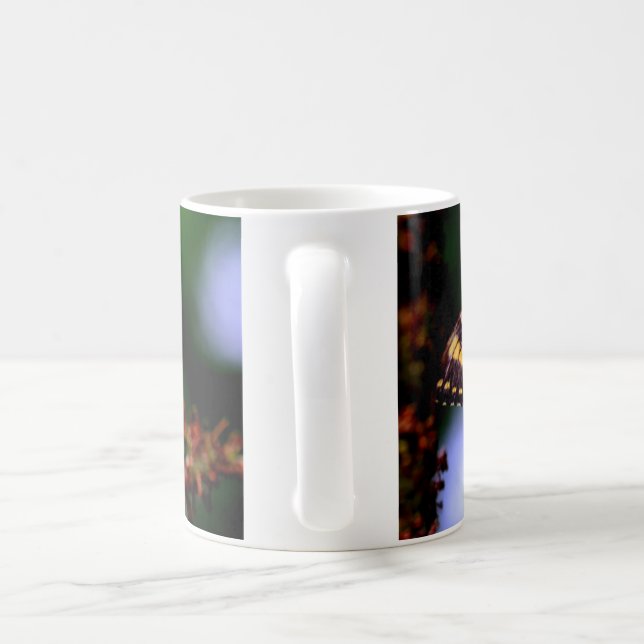 Gult Swallowtail butterfly Kaffemugg (Handtag)