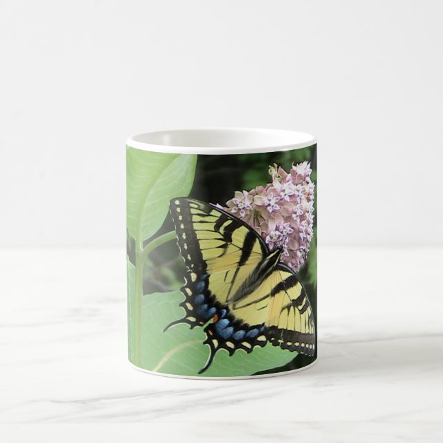 Gult Swallowtail Butterfly Kaffemugg (Center)