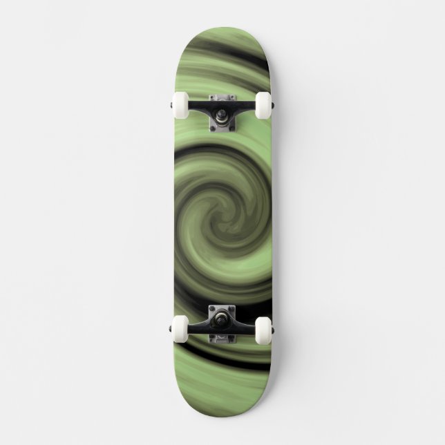 Gult Swirl Skateboard Bräda 21,5 Cm (Framsida)