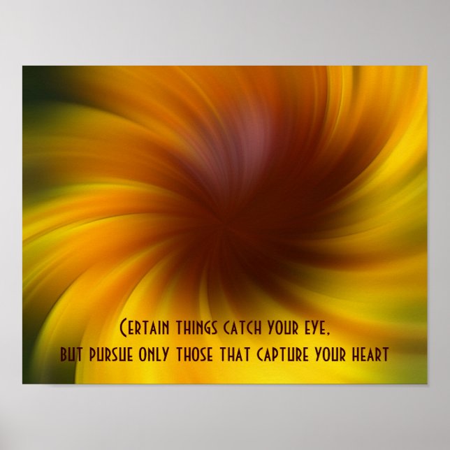 Gult Swirls Dreams inspirationsoffert Poster (Framsidan)