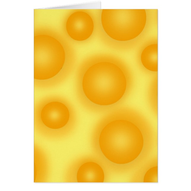 Gult Swiss Cheese Hälsningskort (Framsidan)
