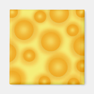 Gult Swiss Cheese Magnet