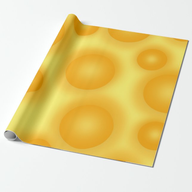 Gult Swiss Cheese Presentpapper (Utrullad)