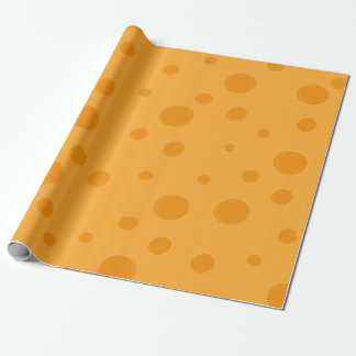 Gult Swiss Cheese Seamless Mönster Presentpapper