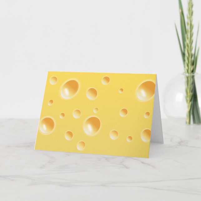 Gult Swiss Cheese Struktur Kort (Framsida)