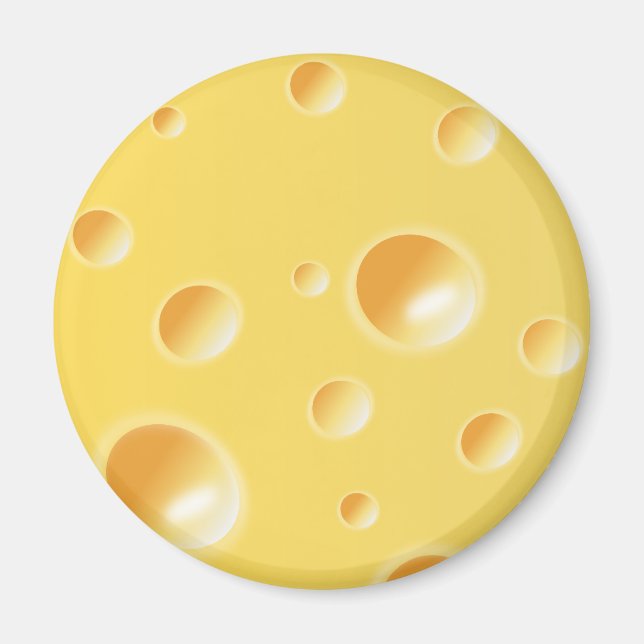 Gult Swiss Cheese Struktur Magnet (Framsidan)