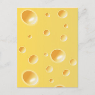 Gult Swiss Cheese Struktur Vykort