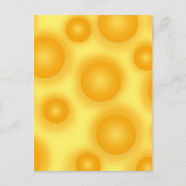 Gult Swiss Cheese Vykort (Framsida)