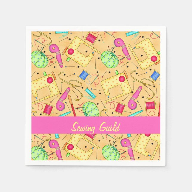 Gult Symboler Art Namn Personalizd Pappersservett (Framsidan)