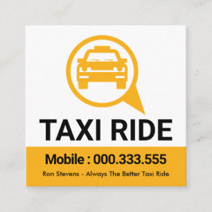 Gult, Tal-floden vid Taxi Fyrkantigt Visitkort