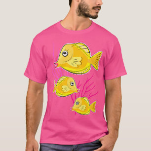 Gult Tang Tropical Fish Dyka T Shirt