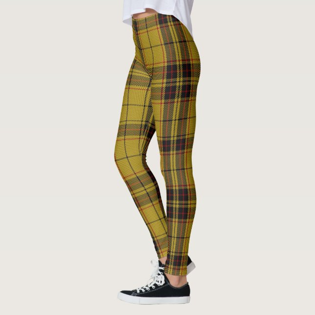 Gult Tartan-jul Leggings (Vänster)