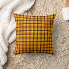 Gult Tartan Play dekorativ kudde