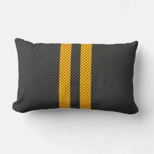 Gult Tävla Rand kolfiber Stil Lumbarkudde