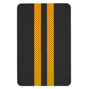 Gult Tävla Rand kolfiber Stil Magnet