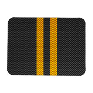 Gult Tävla Rand kolfiber Stil Magnet