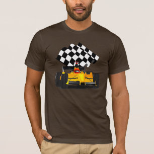Gult Tävling med kontrollerad Flagga T-shirt