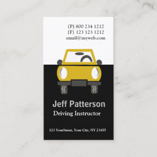 Gult Taxi bil - illustration av bil Visitkort