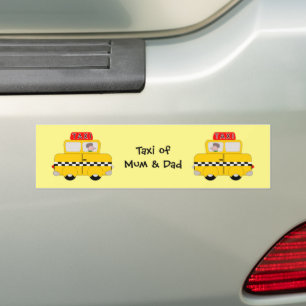 Gult Taxi Bildekal