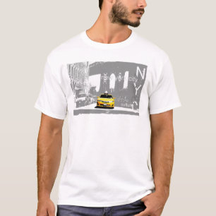 Gult Taxi Brooklyn Bridge New York City Nyc T Shirt