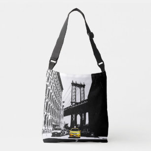 Gult Taxi Brooklyn Nyc New York City Black Axelväska