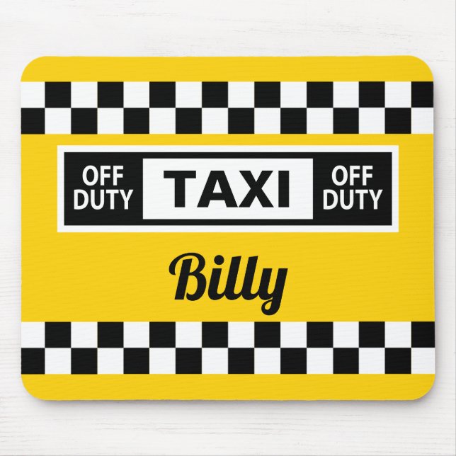 Gult Taxi Cab Iconic New York Design Musmatta (Framsidan)