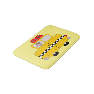 Gult Taxi design Badrumsmatta