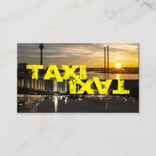 Gult TAXI för professionell taxi-förarhytten Visitkort