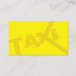 Gult TAXI för professionell taxi-förarhytten Visitkort