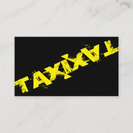 Gult TAXI för professionell taxi-förarhytten Visitkort