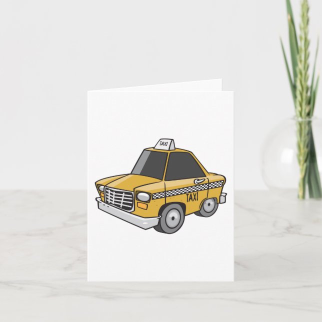 Gult Taxi Kort (Framsida)