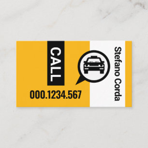 Gult Taxi Lagrar-körning med förarhytter Visitkort