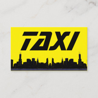 Gult TAXI nattskylt taxi-chaufförer Visitkort