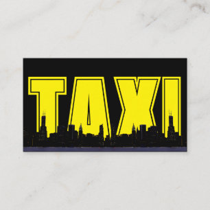 Gult TAXI nattskylt taxi-chaufförer Visitkort