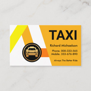 Gult Taxi Routes Ride  Visitkort