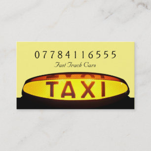 Gult Taxi-signatur Visitkort