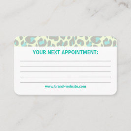 Gult Teal Leopard Skriv ut Rockabilly Mönster Cute Visitkort