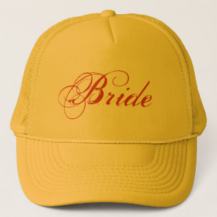 Gult tema enkelt Bride hat Keps