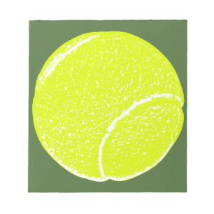 gult tennis boll anteckningsblock