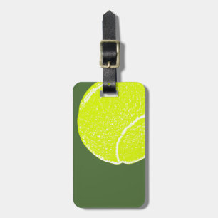 gult tennis boll bagagebricka
