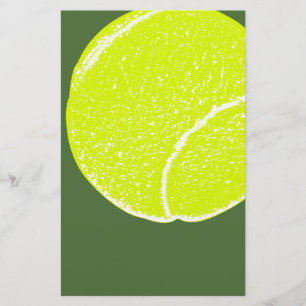 gult tennis boll brevpapper