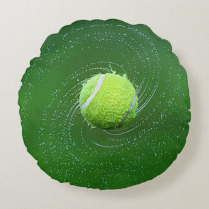 Gult Tennis Boll Personlig Rund Kudde