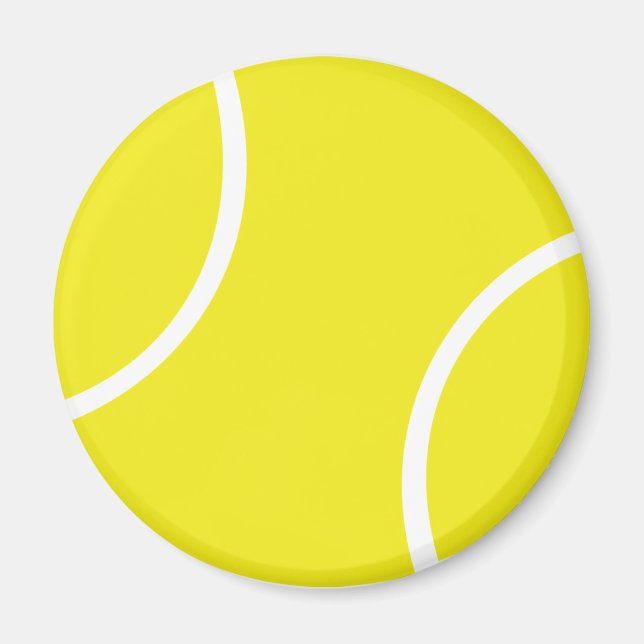 Gult Tennis Boll Symbol Magnet (Framsidan)