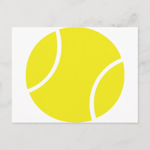 Gult Tennis Boll Symbol Vykort