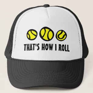 Gult tennis boll truckerkeps Så här rullar jag