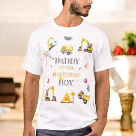 Gult Theme Boy Födelsedagsfest pappa T Shirt
