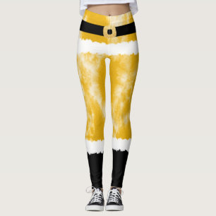 Gult Tie Dye Jultomten Costume jul Leggings