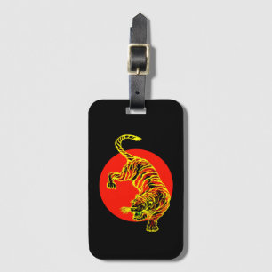 Gult Tiger Red Circle Bagagebricka