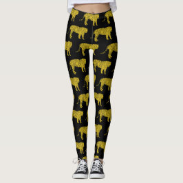 Gult Tigers Leggings