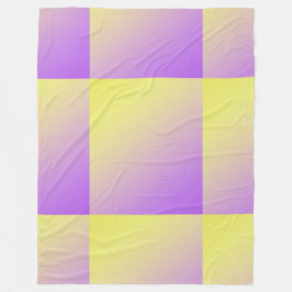 Gult till Abstrakten Lila övertoning Fleecefilt
